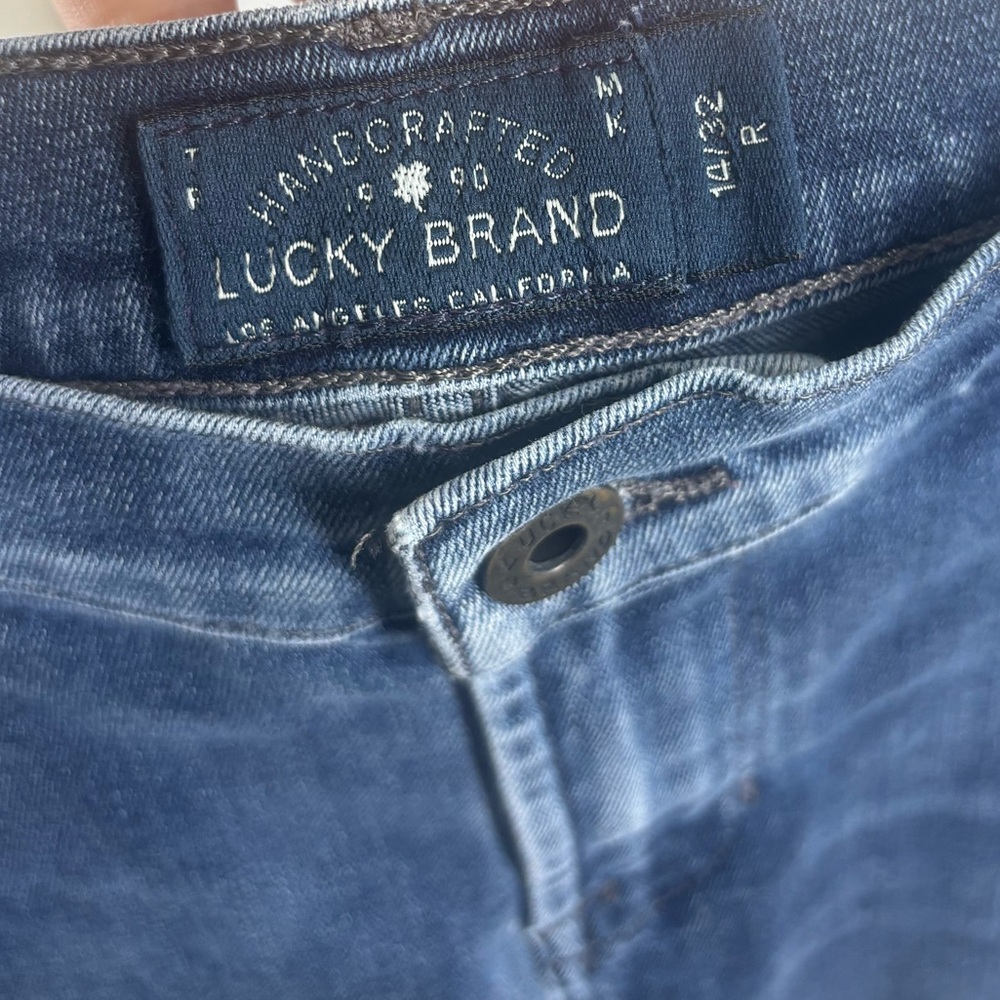 Lucky Brand Sweet Straight Medium Blue Indigo Jeans 14 32 - Picture 3 of 3